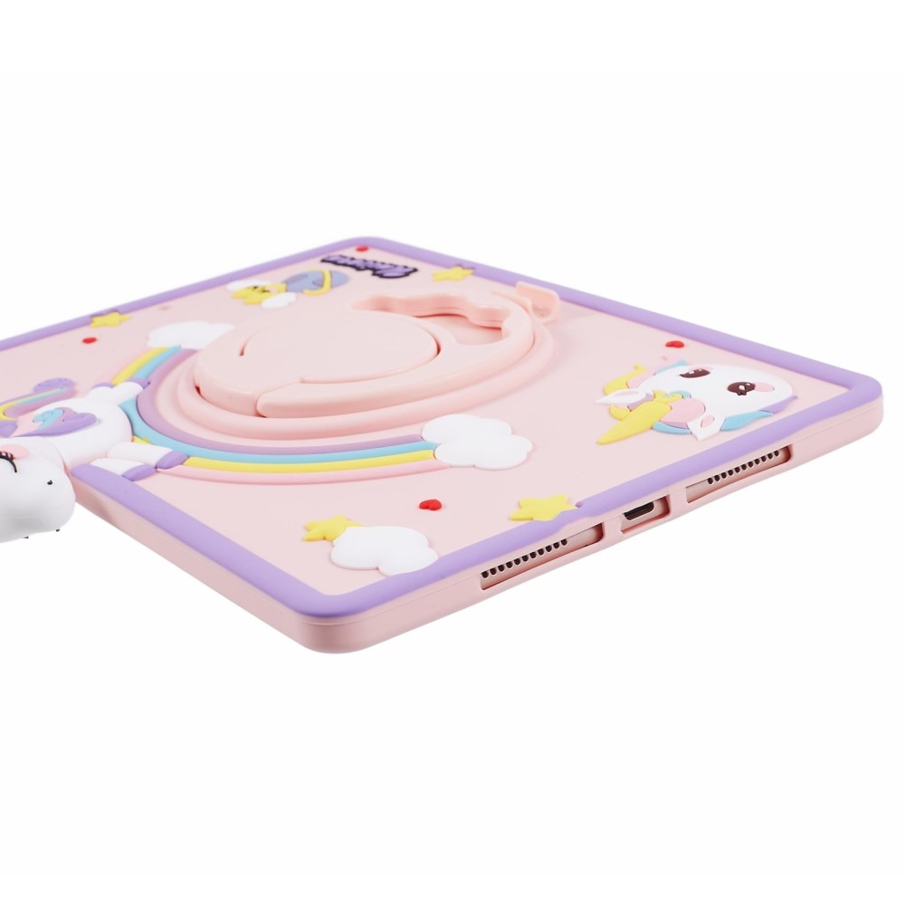 iPad 10.2 7th Gen (2019) Hülle Einhorn mit Ständer rosa