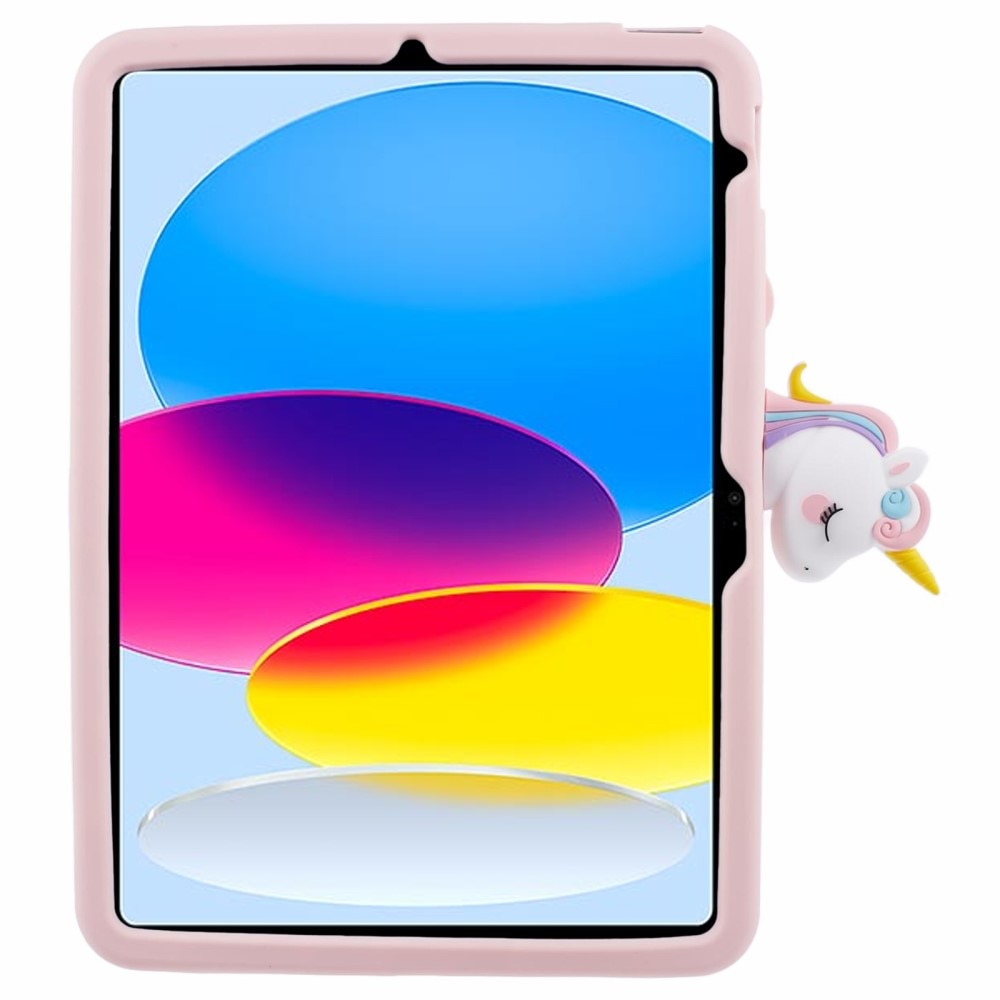 iPad 10.9 10th Gen (2022) Hülle Einhorn mit Ständer rosa