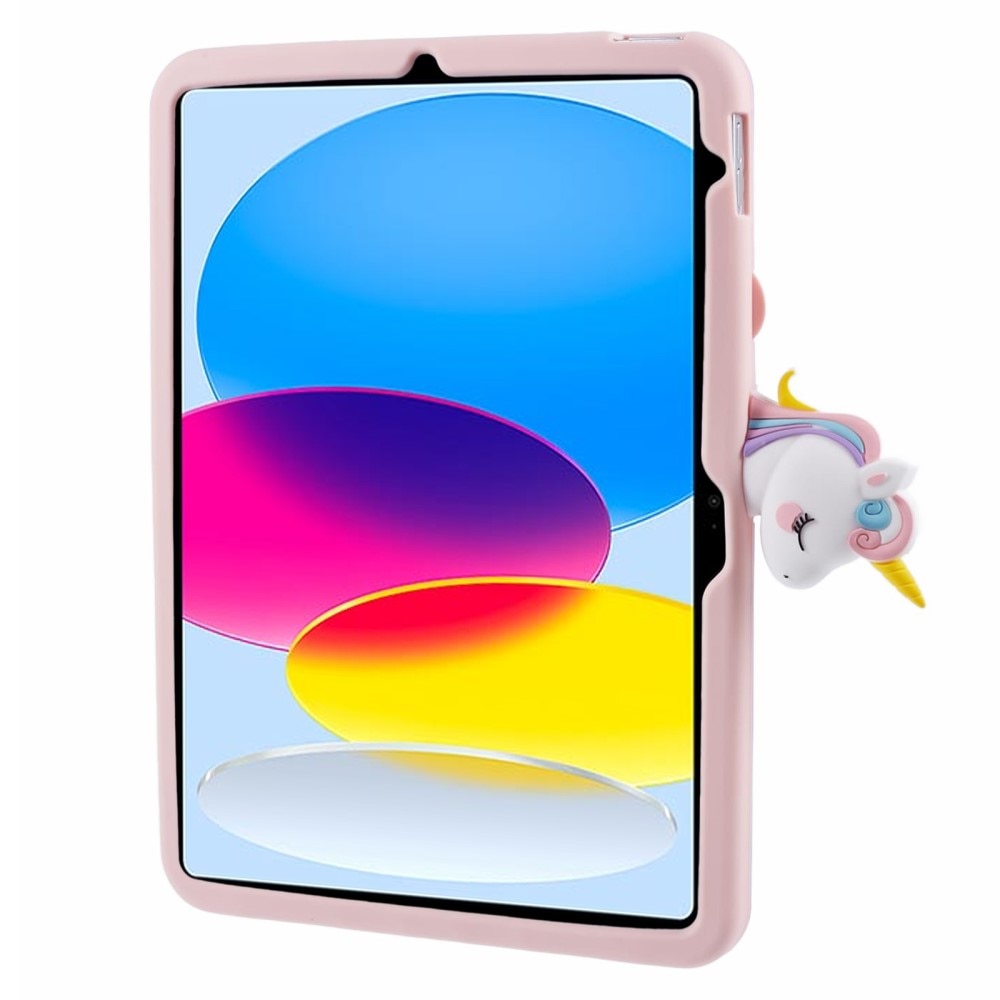 iPad 10.9 10th Gen (2022) Hülle Einhorn mit Ständer rosa