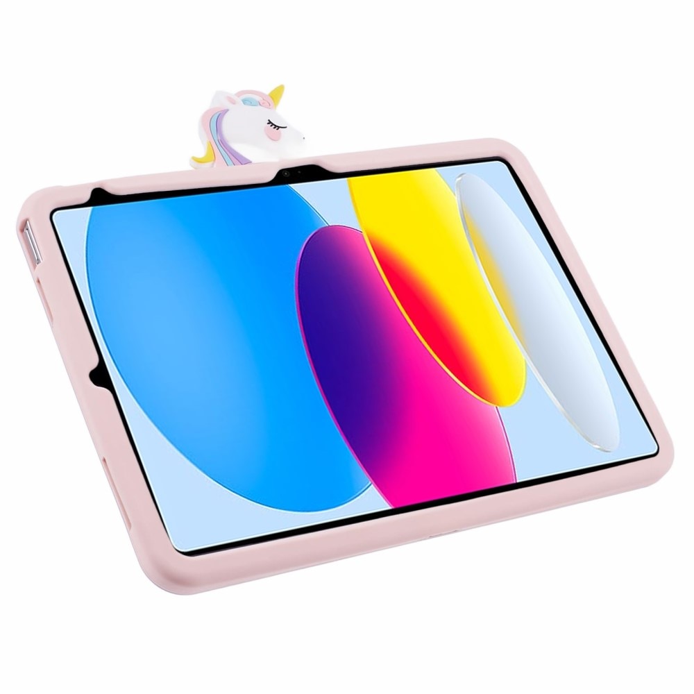 iPad 10.9 10th Gen (2022) Hülle Einhorn mit Ständer rosa