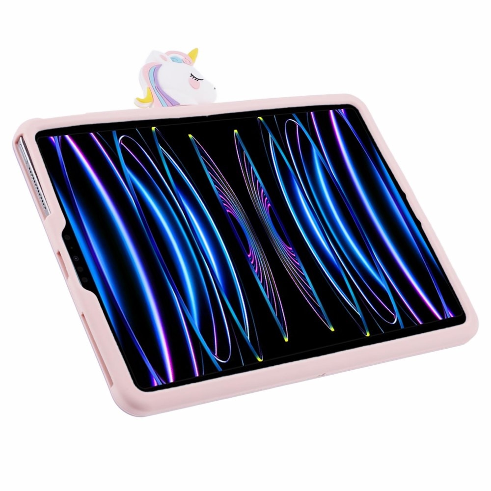iPad Pro 11 4th Gen (2022) Hülle Einhorn mit Ständer rosa