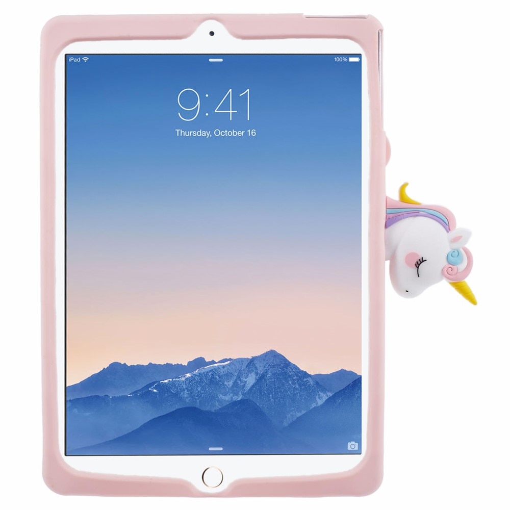 iPad 9.7 5th Gen (2017) Hülle Einhorn mit Ständer rosa