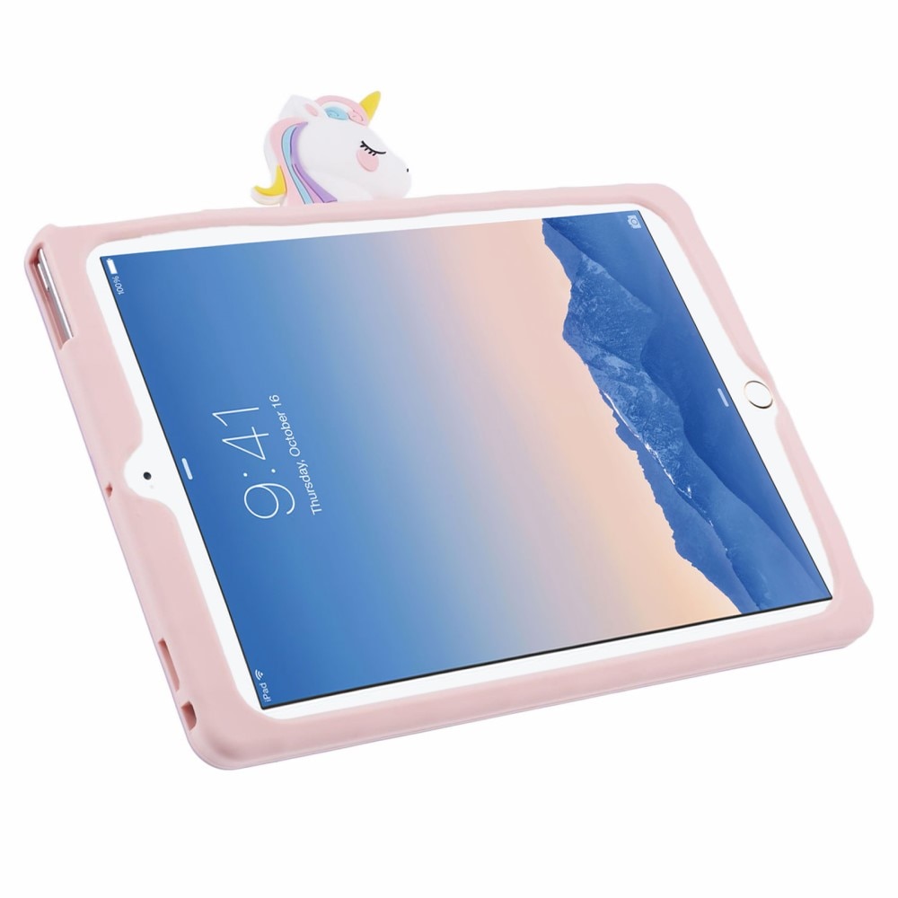iPad 9.7 5th Gen (2017) Hülle Einhorn mit Ständer rosa