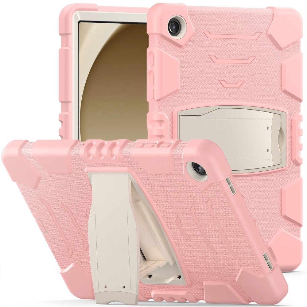 Samsung Galaxy Tab A9 Plus Stoßfeste Hybrid-Hülle Kickstand rosa