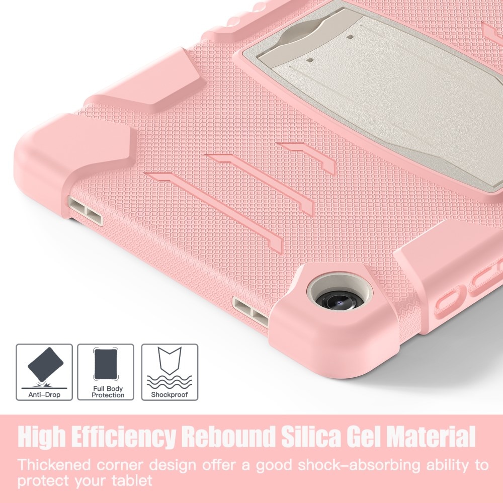 Samsung Galaxy Tab A9 Plus Stoßfeste Hybrid-Hülle Kickstand rosa