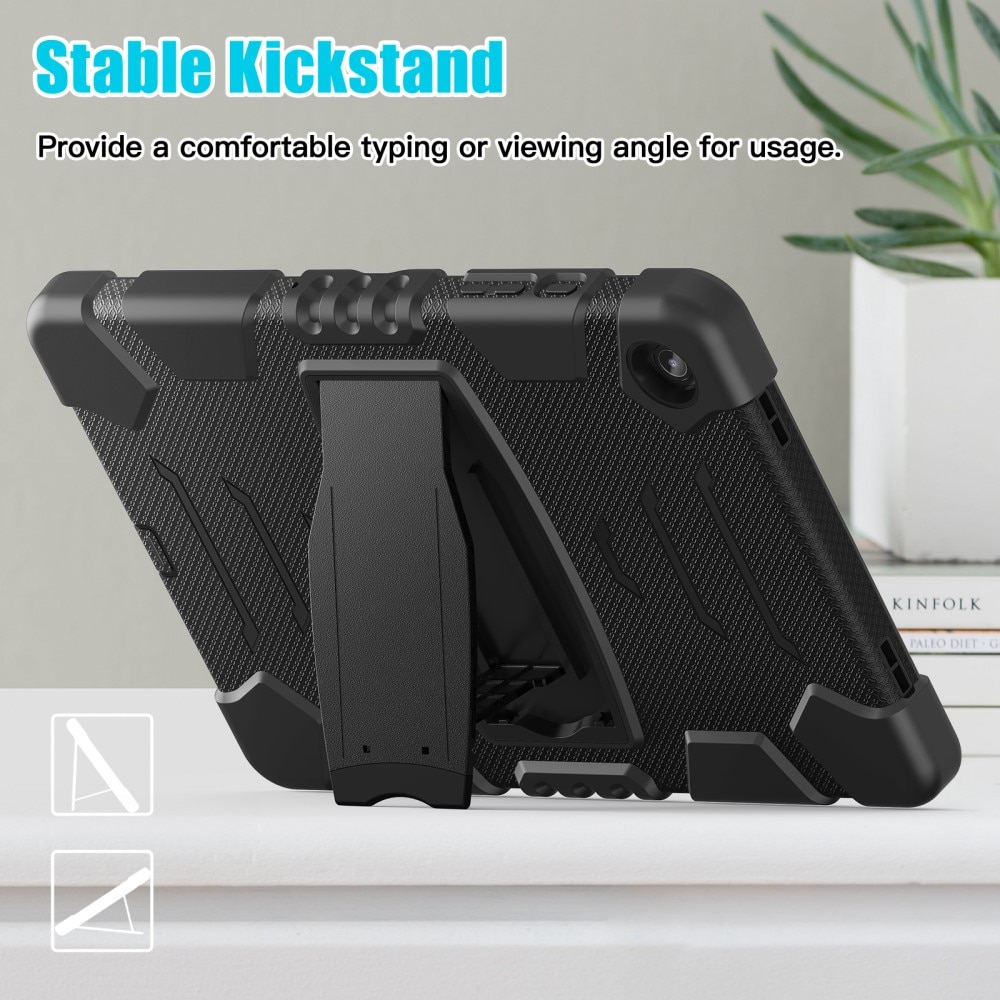 Samsung Galaxy Tab A9 Plus Stoßfeste Hybrid-Hülle Kickstand schwarz