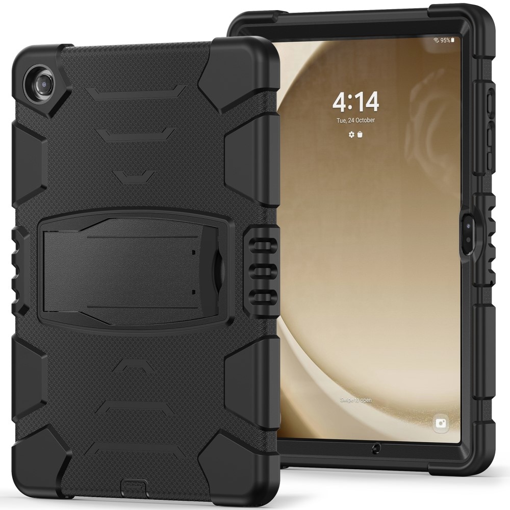 Samsung Galaxy Tab A9 Plus Stoßfeste Hybrid-Hülle Kickstand schwarz