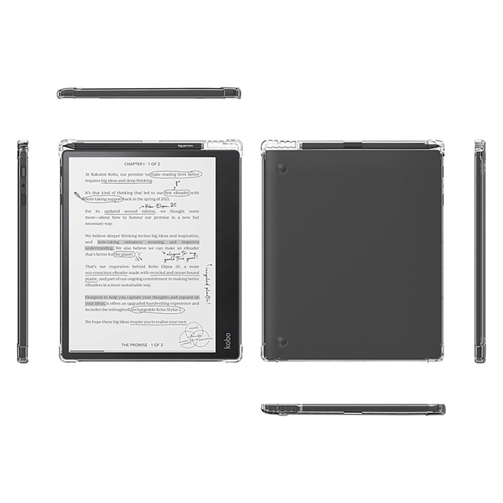 Kobo Elipsa 2E Hülle mit Touchpen-Halter transparent