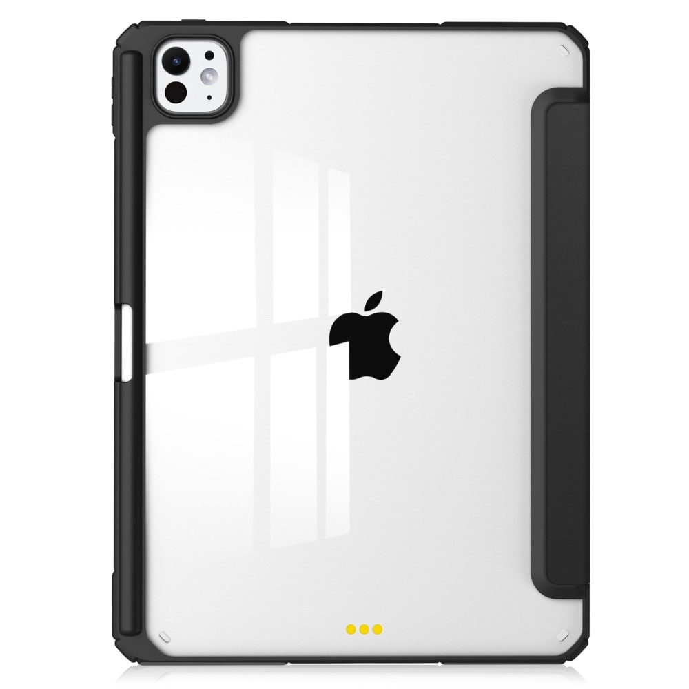 Apple iPad Pro 11 5th Gen (2024) Tri-Fold Case Schutzhülle mit Touchpen-Halter Schwarz/Durchsichtig