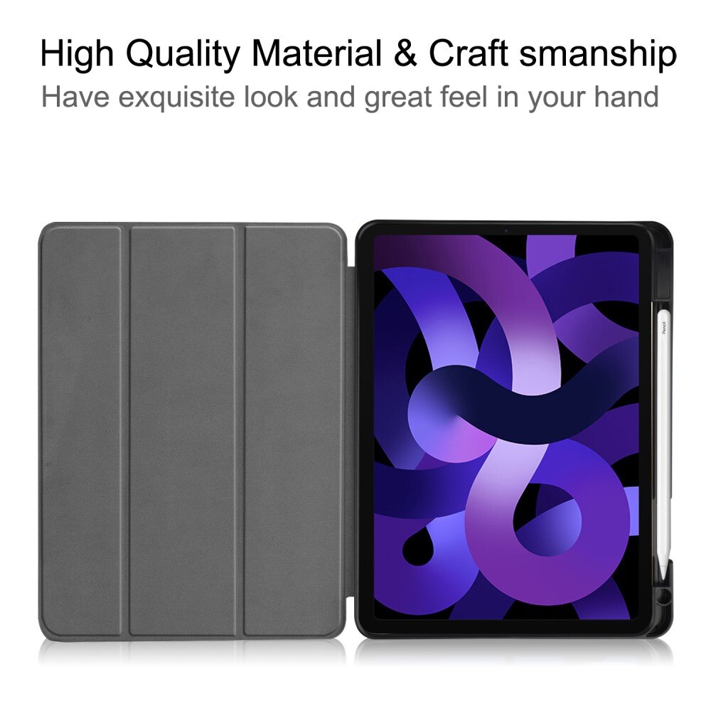 iPad Air 11 6th Gen (2024) Tri-Fold Case Schutzhülle mit Touchpen-Halter schwarz