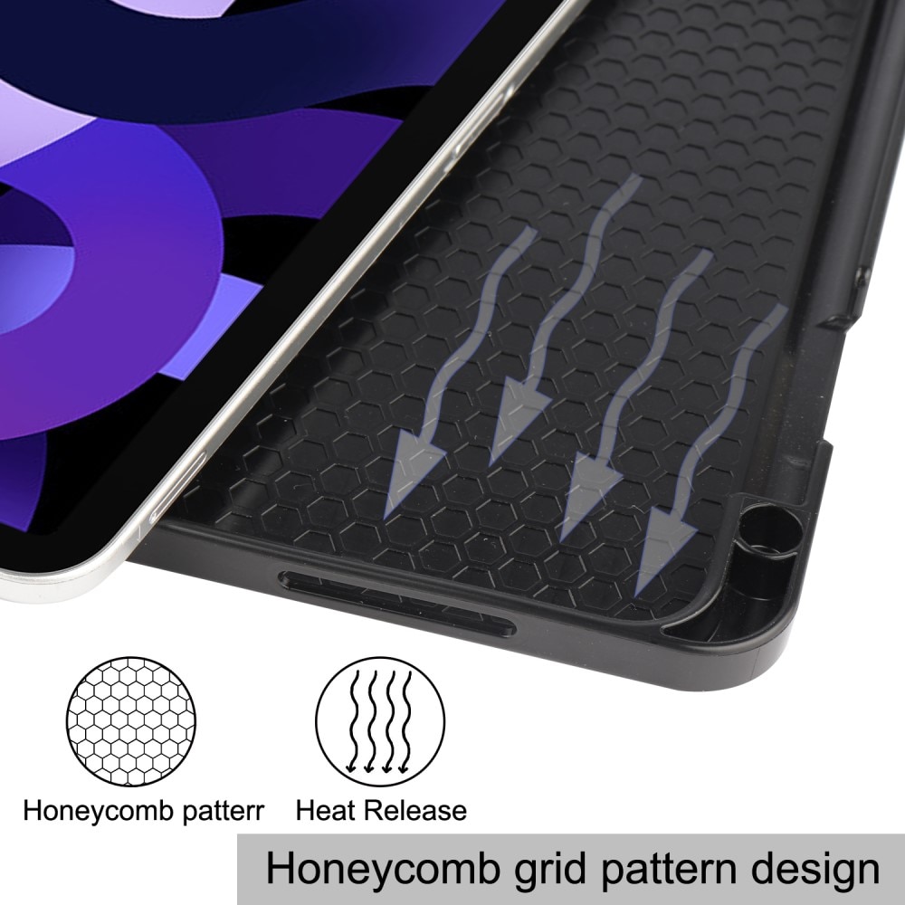 iPad Air 11 6th Gen (2024) Tri-Fold Case Schutzhülle mit Touchpen-Halter schwarz