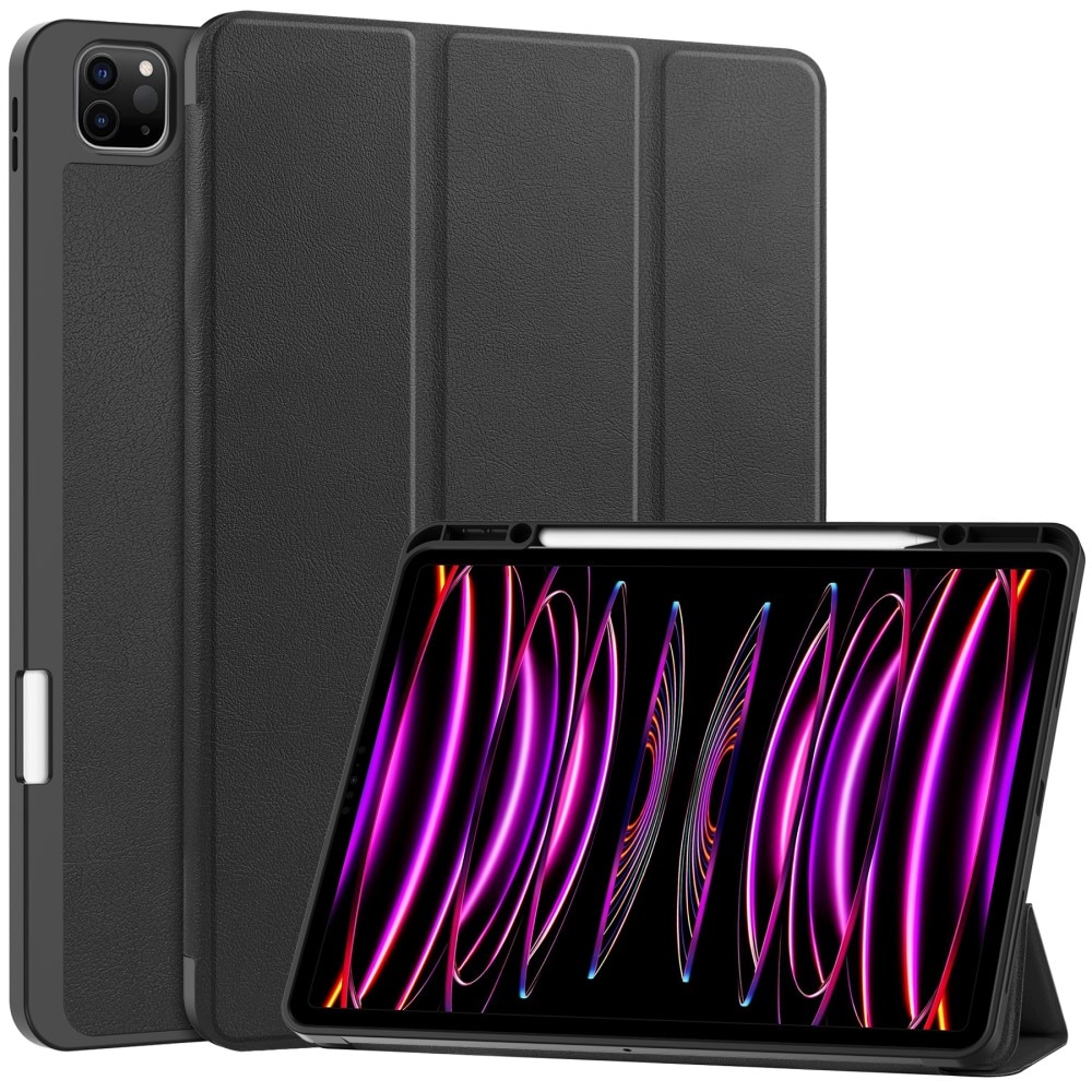 iPad Air 12.9 (2024) Tri-Fold Case Schutzhülle mit Touchpen-Halter schwarz