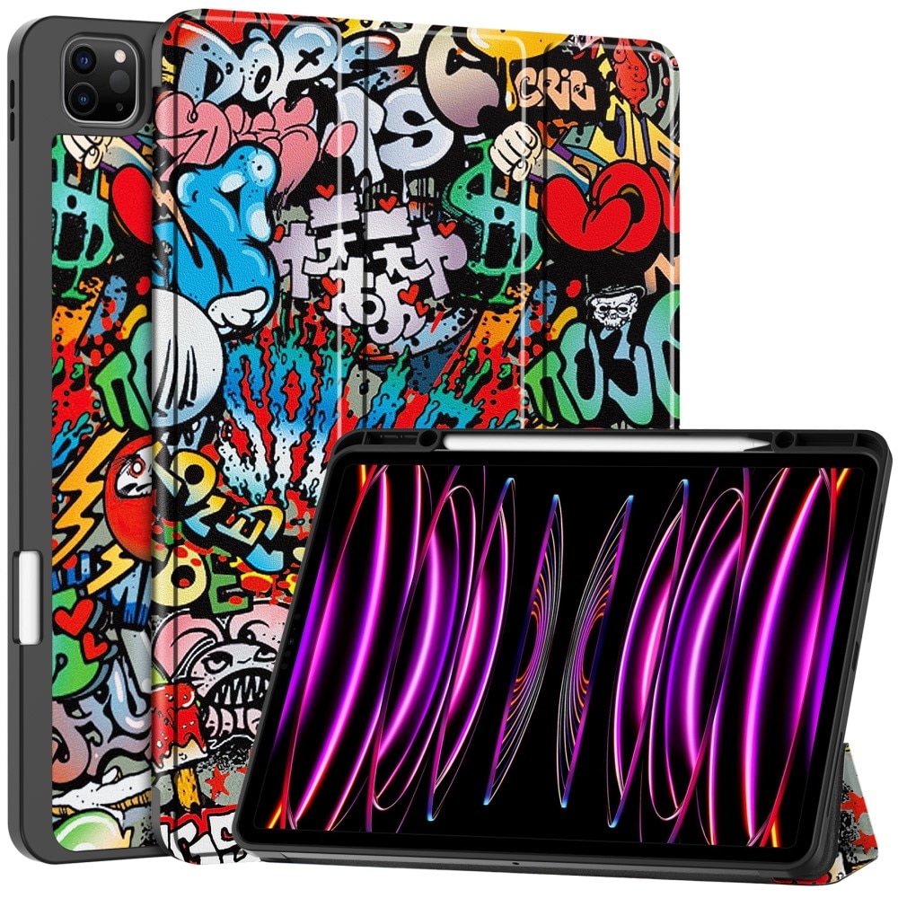 iPad Air 12.9 (2024) Schutzhülle Tri-Fold Case Graffiti