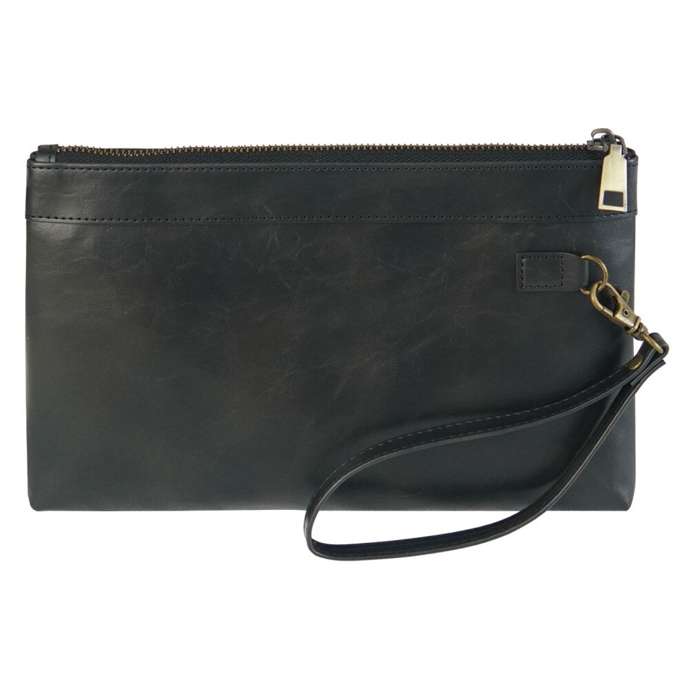 Clutch-Armband Tasche Leder, schwarz