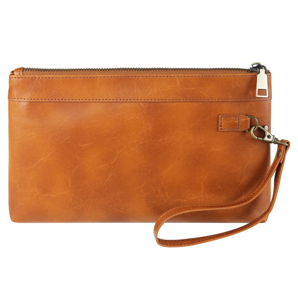 Clutch-Armband Tasche Leder, braun