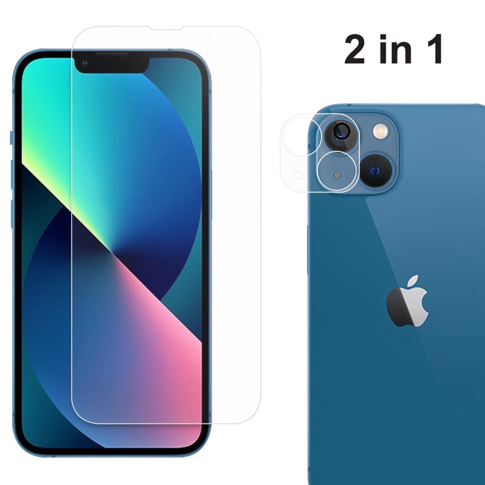 iPhone 14 Plus Panzerglas Displayschutz und Kameraschutz (2-in-1)