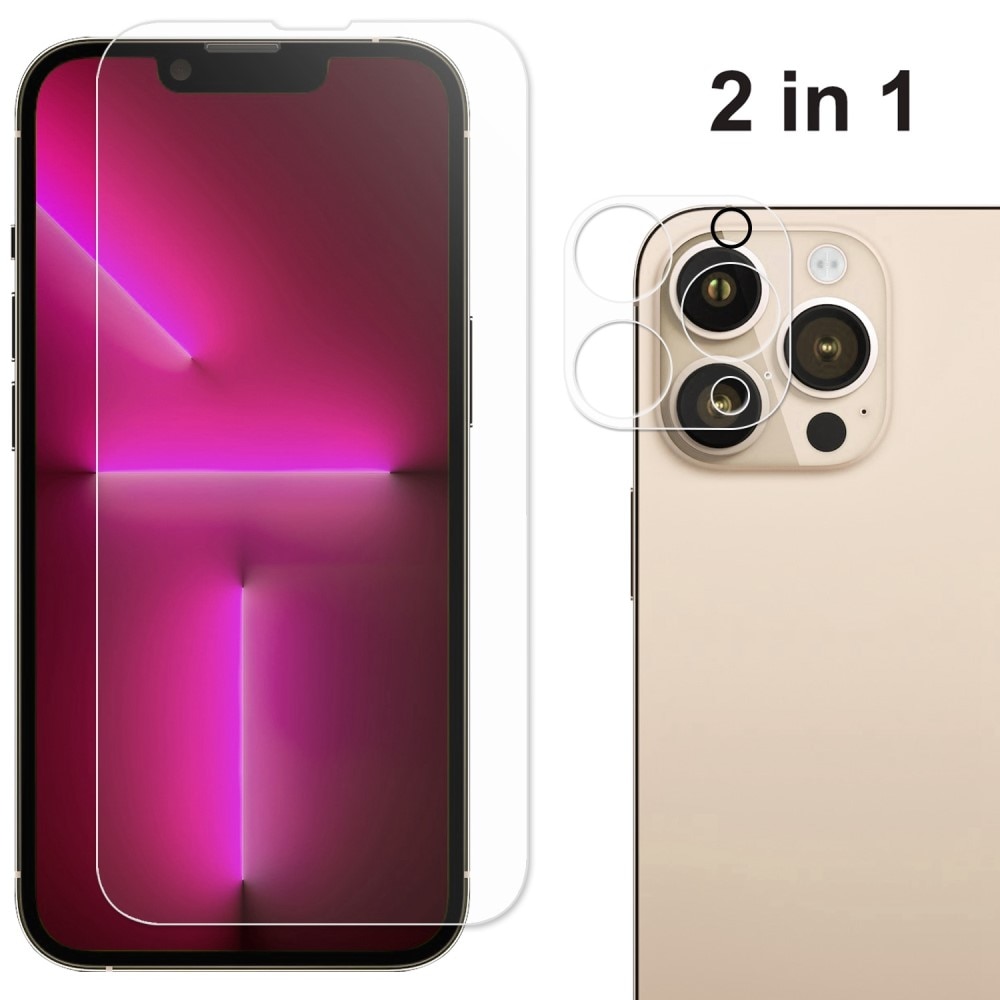 iPhone 14 Pro Panzerglas Displayschutz und Kameraschutz (2-in-1)