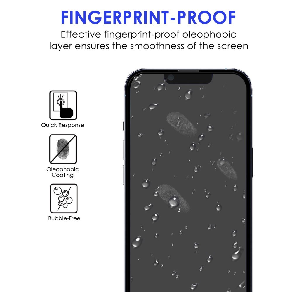 iPhone 14 Plus Vollabdeckendes Panzerglas Schwarz