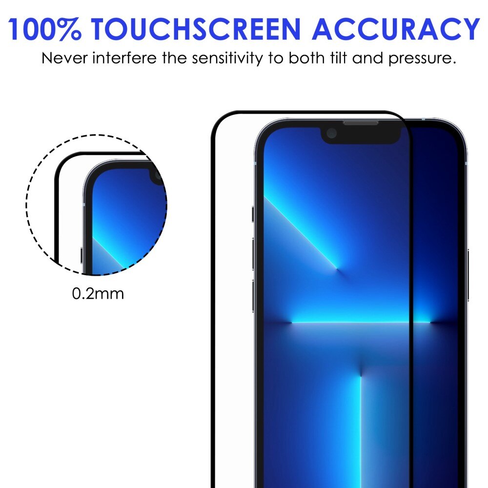 iPhone 14 Plus Vollabdeckendes Panzerglas Schwarz