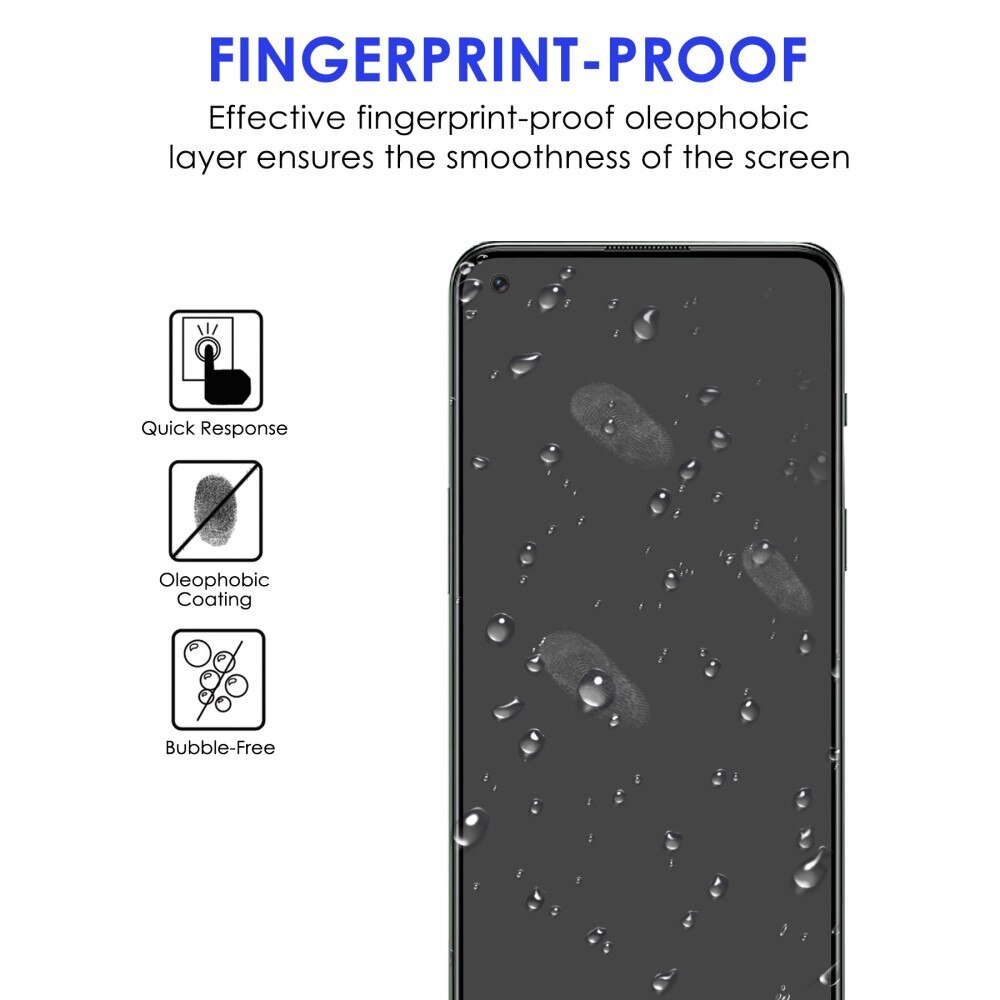 OnePlus Nord 2T 5G Vollabdeckendes Panzerglas Schwarz