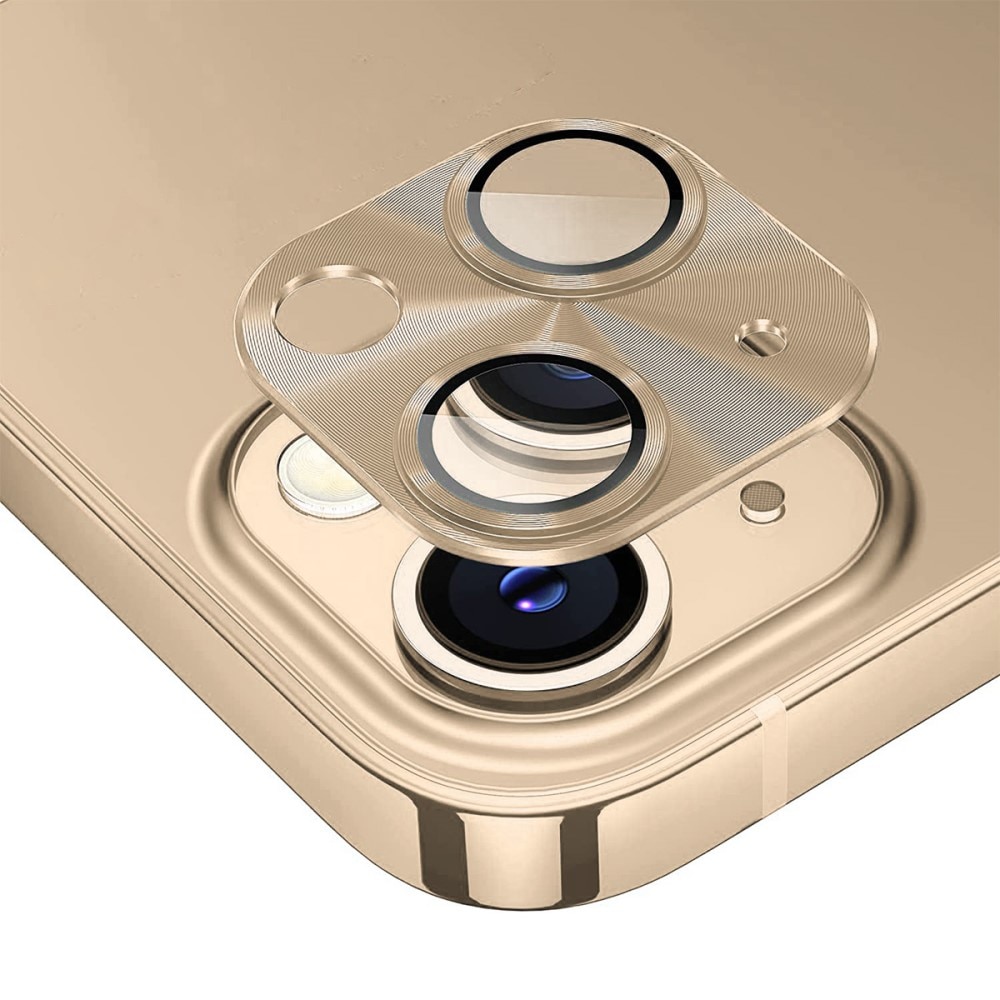Kameraschutz Aluminium+Panzerglas iPhone 14/14 Plus Gold
