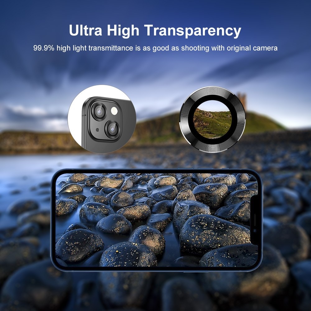 Panzerglas für Kamera Aluminium iPhone 14 Plus silber
