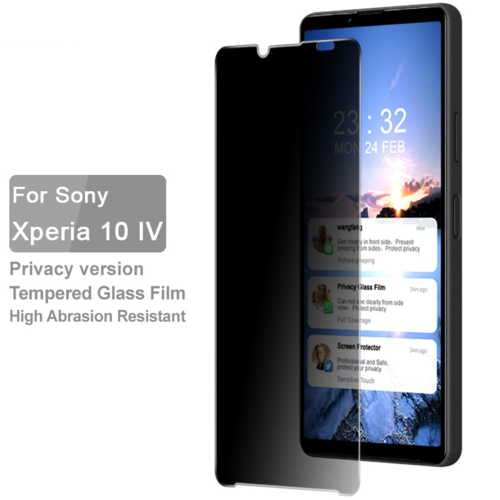 Sony Xperia 10 IV Panzerglas Voolbild Blickschutz