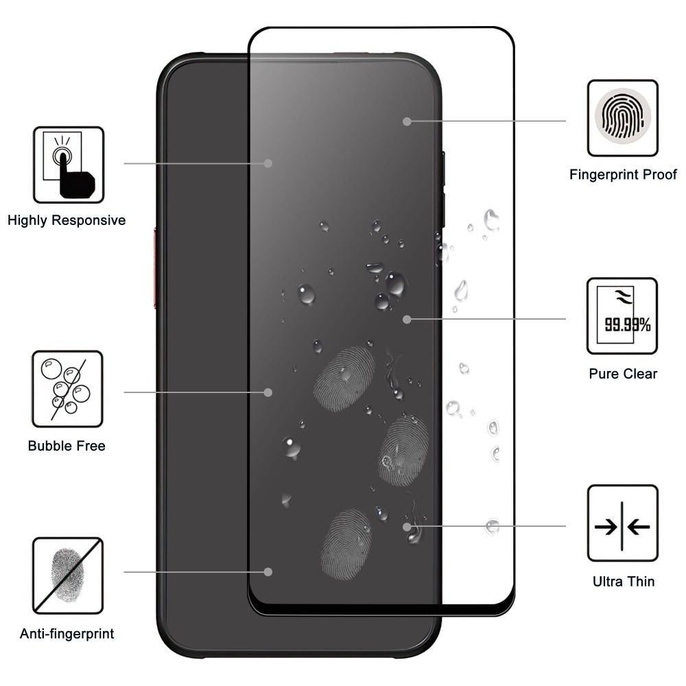 Samsung Galaxy Xcover 6 Pro Vollabdeckendes Panzerglas Schwarz