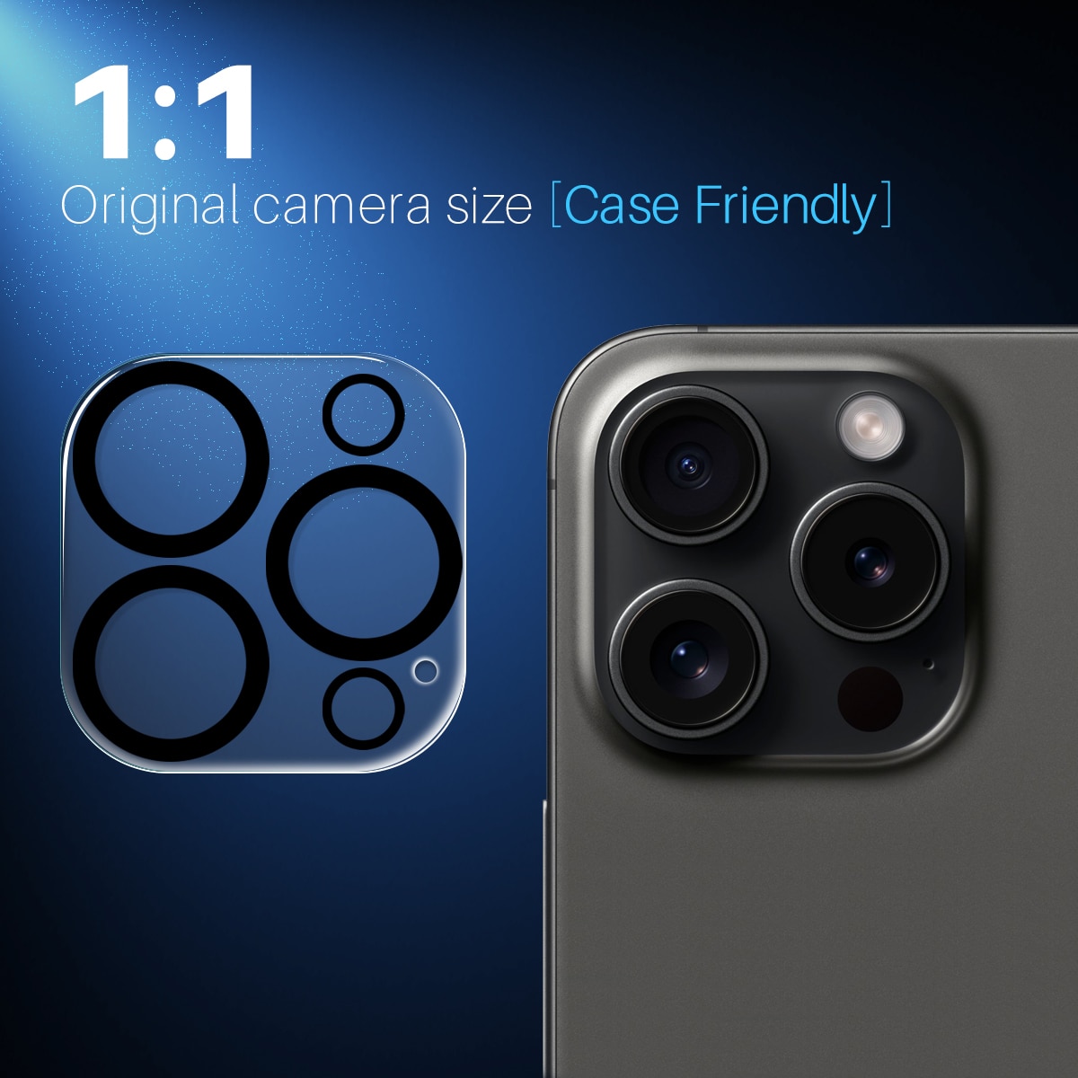iPhone 15 Pro Panzerglas für Kamera (2 Stück)