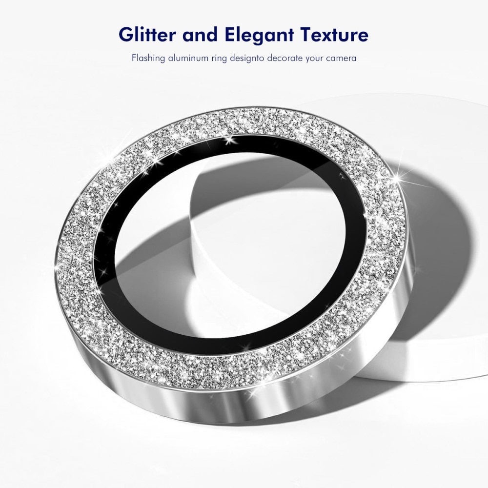 Glitzer Panzerglas für Kamera Aluminium Samsung Galaxy Z Flip 7 Silber