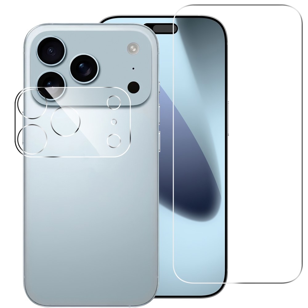 iPhone 17 Pro Max Panzerglas Displayschutz und Kameraschutz (2-in-1)