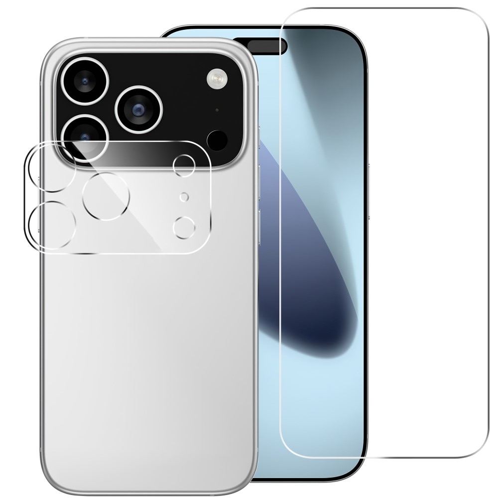 iPhone 17 Pro Panzerglas Displayschutz und Kameraschutz (2-in-1)