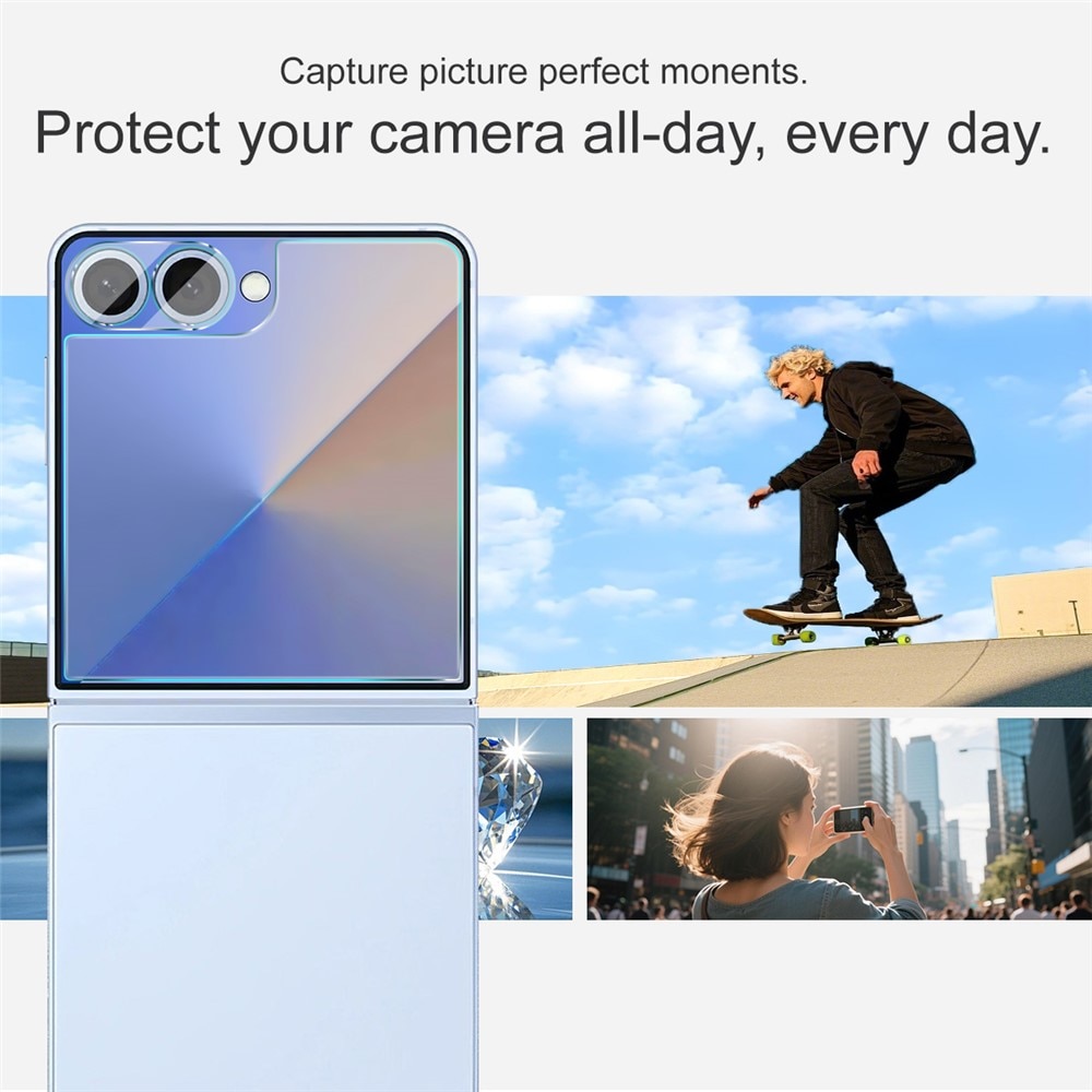 Panzerglas für Rückseitenbildschirm + Kamera Samsung Galaxy Z Flip 7 Transparent