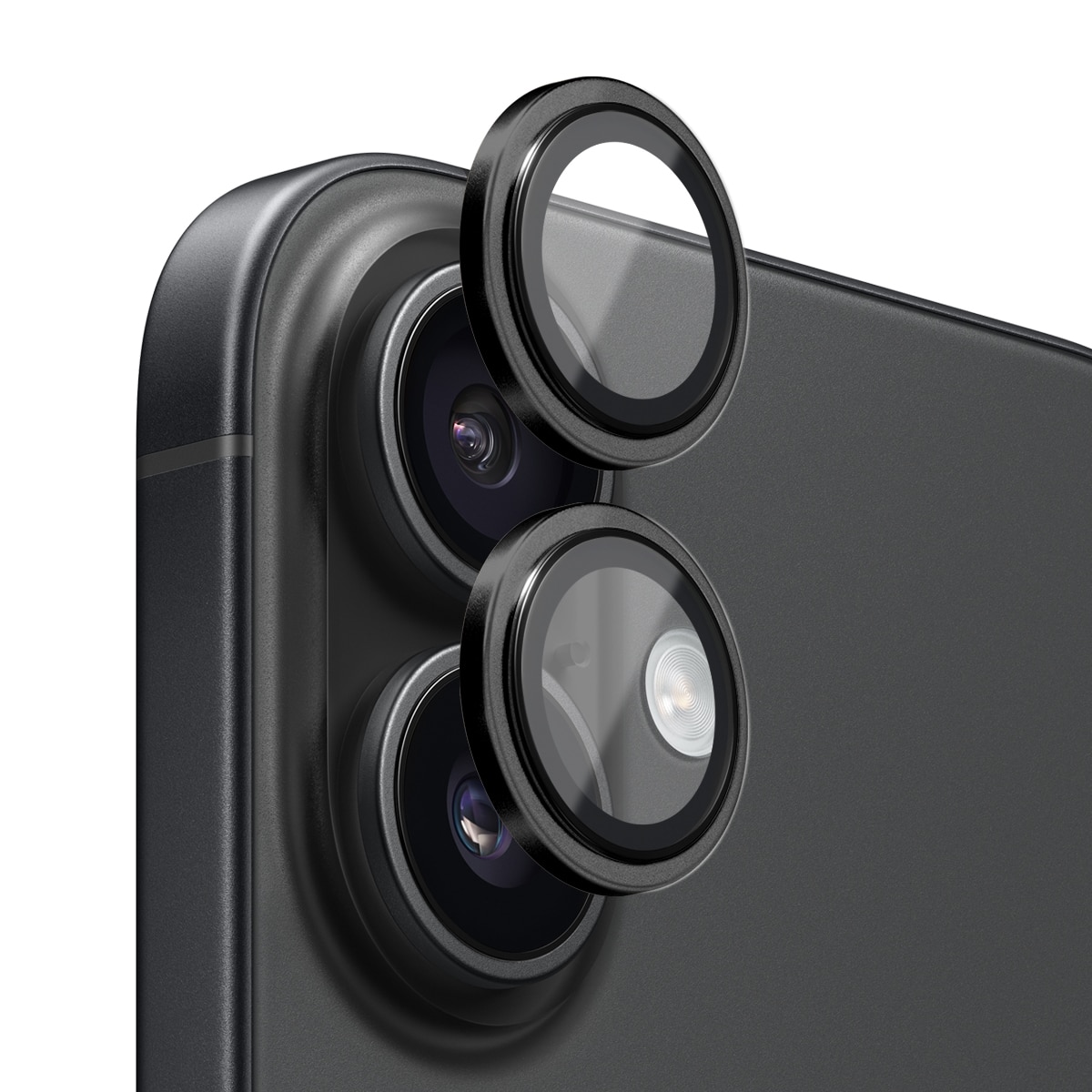 iPhone 17 Panzerglas für Kamera Aluminium Schwarz