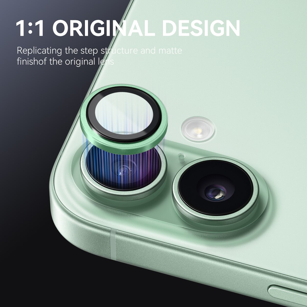 iPhone 17 Panzerglas für Kamera Aluminium Grün
