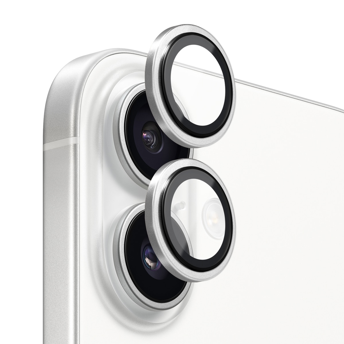 iPhone 17 Panzerglas für Kamera Aluminium Silber