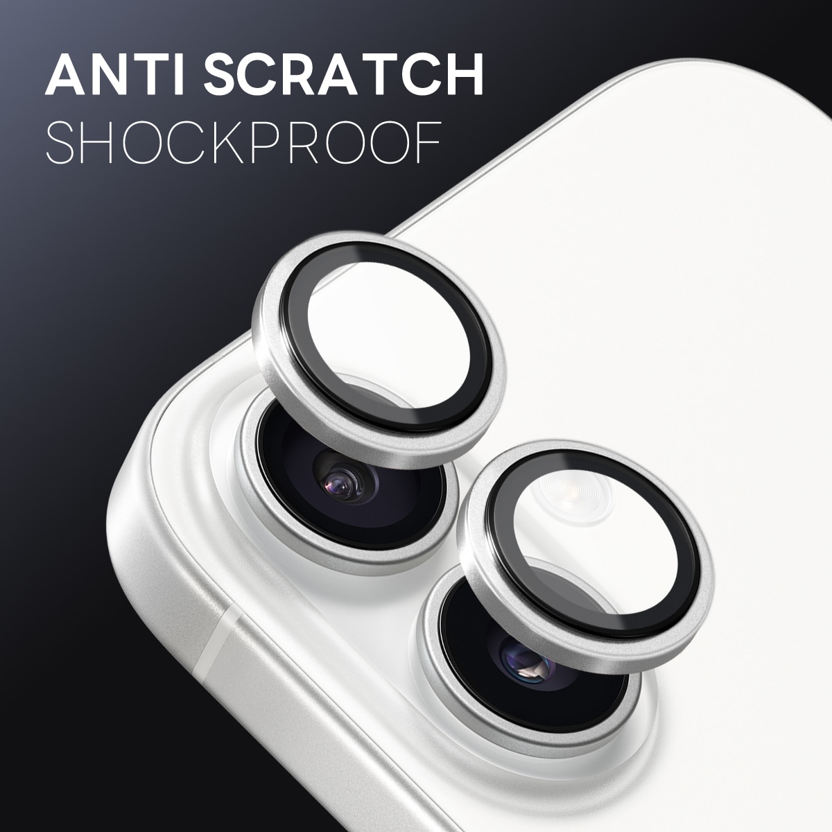iPhone 17 Panzerglas für Kamera Aluminium Silber