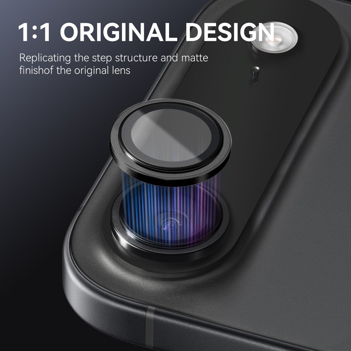 iPhone 17 Air Panzerglas für Kamera Aluminium Schwarz