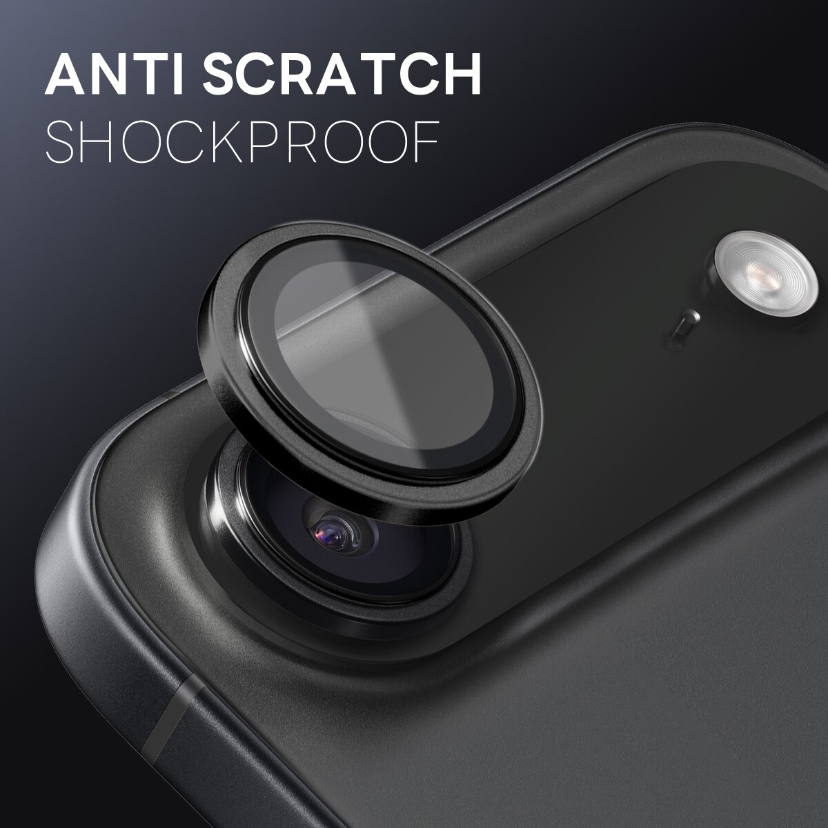 iPhone 17 Air Panzerglas für Kamera Aluminium Schwarz