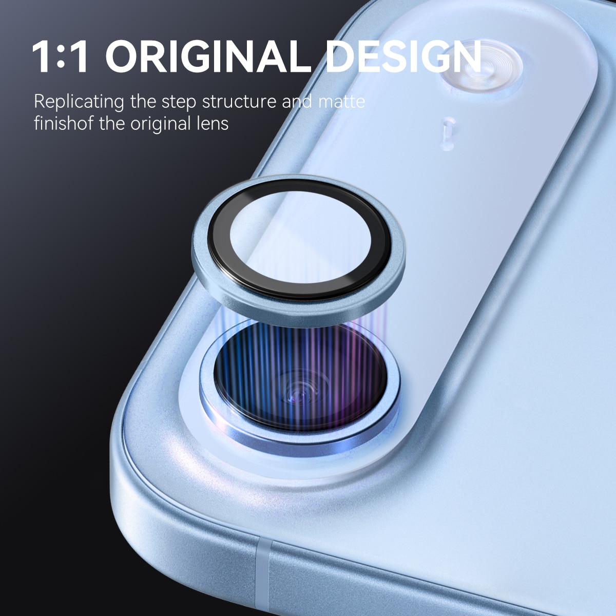 iPhone 17 Air Panzerglas für Kamera Aluminium Blau