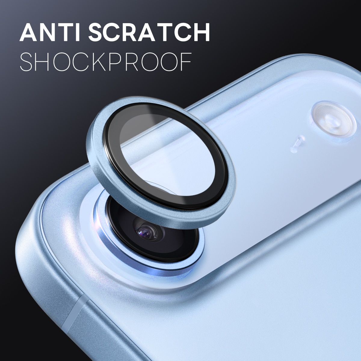 iPhone 17 Air Panzerglas für Kamera Aluminium Blau