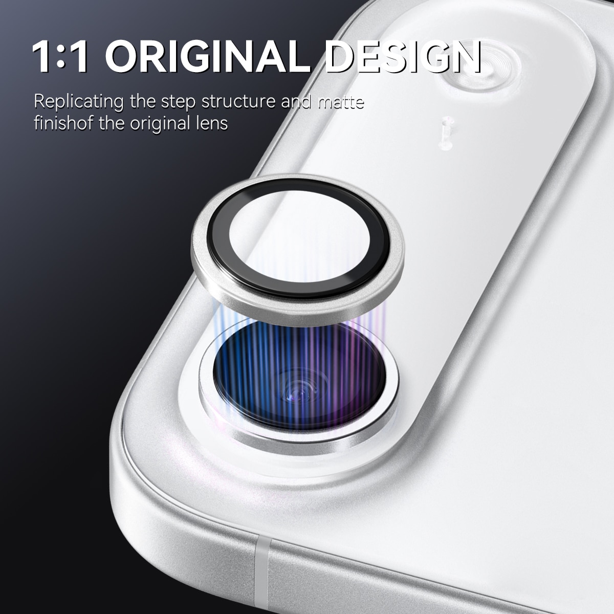 iPhone 17 Air Panzerglas für Kamera Aluminium Silber