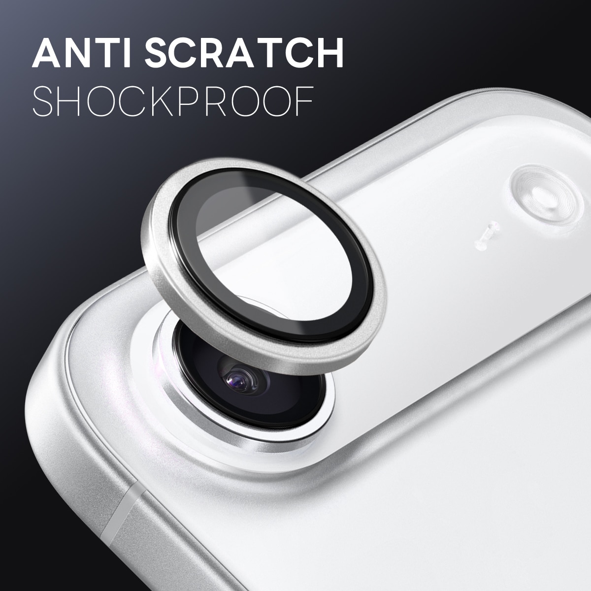 iPhone 17 Air Panzerglas für Kamera Aluminium Silber