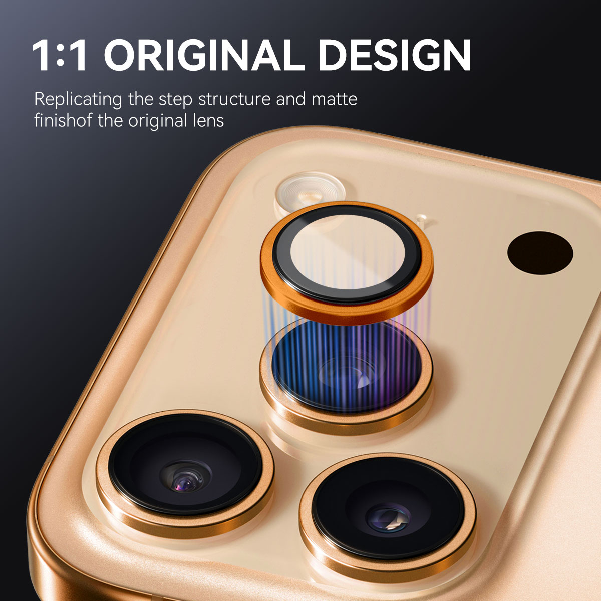 iPhone 17 Panzerglas für Kamera Aluminium Schwarz