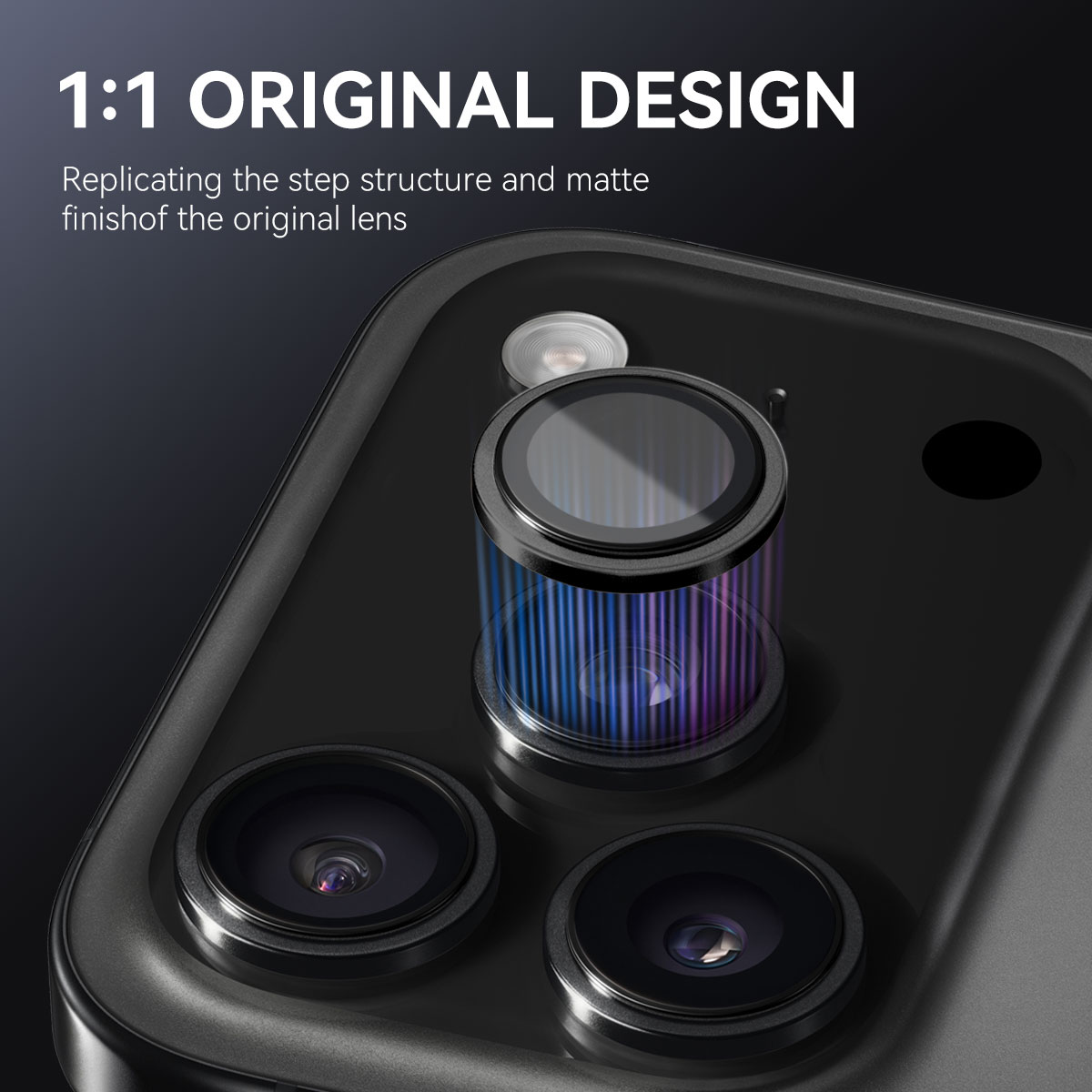 iPhone 17 Pro Panzerglas für Kamera Aluminium Schwarz