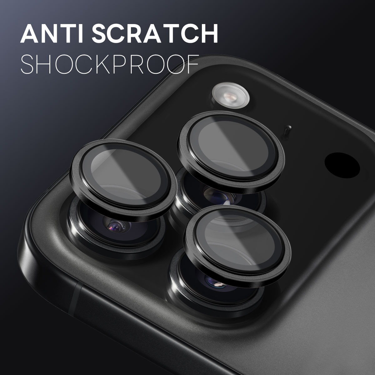iPhone 17 Pro Panzerglas für Kamera Aluminium Schwarz