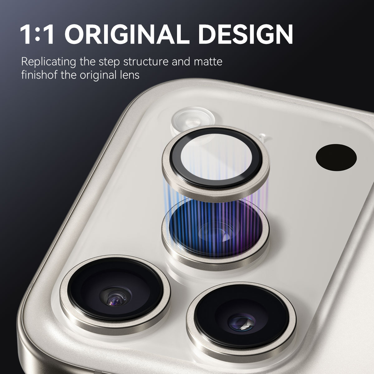 iPhone 17 Pro Panzerglas für Kamera Aluminium Grau