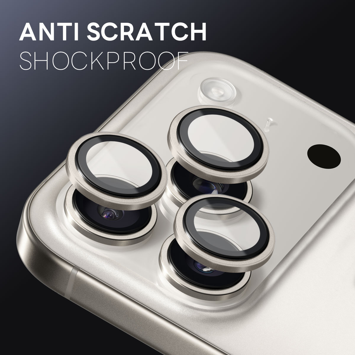 iPhone 17 Pro Panzerglas für Kamera Aluminium Grau