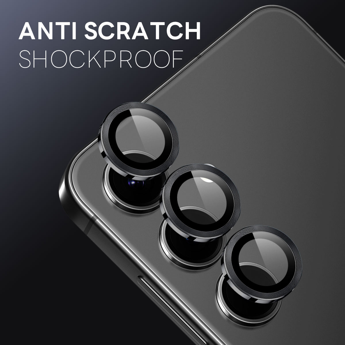 Samsung Galaxy S25 FE Panzerglas für Kamera Aluminium Schwarz