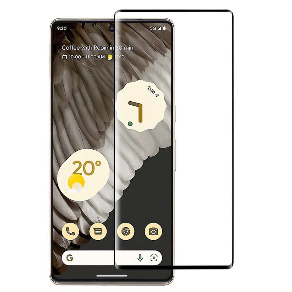 Google Pixel 7 Pro Vollabdeckendes Panzerglas Schwarz